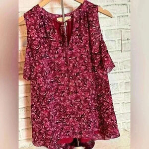Michael Kors Pink‎ Cold Shoulder Blouse